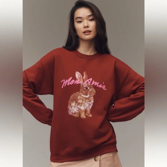 Anthropologie Graphic Pullover Sweatshirt - Size M - BNWT - Picture 2 of 9